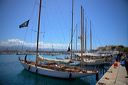 Bâteaux anglais vintage dans le port d'Ajaccio