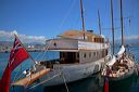 Bâteaux anglais vintage dans le port d'Ajaccio