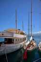 Bâteaux anglais vintage dans le port d'Ajaccio