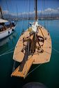 Bâteaux anglais vintage dans le port d'Ajaccio