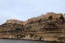 Bonifacio vue de l'habitat suspendu depuis le bâteau