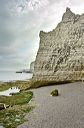 Etretat : falaises vues depuis l'escalier menant au Chaudron