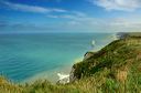 Etretat : promenade d'Amont, aiguille de Belval