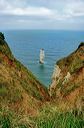 Etretat : promenade d'Amont, aiguille de Belval