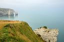 Etretat : vue depuis les falaises d'Amont