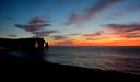 Etretat : Coucher de soleil sur l'Arche et l'Aiguille