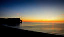 Etretat : Coucher de soleil sur l'Arche et l'Aiguille